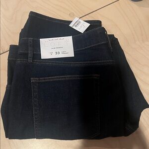 NWT Loft Curvy Straight Jean - size 16, 33, slim pockets dark wash